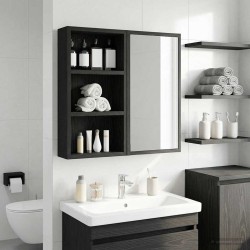 Armoire murale de salle de bain Chêne Noir 30 x 10 x 50 cm 625744625744
