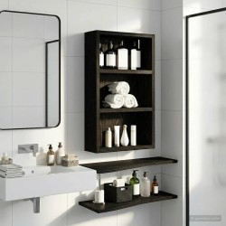 Armoire murale de salle de bain Chêne Noir 30 x 10 x 50 cm 625744625744
