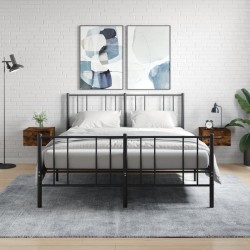 Tables de chevet murales 2 pcs chêne fumé 35x35x20 cm 625747625747