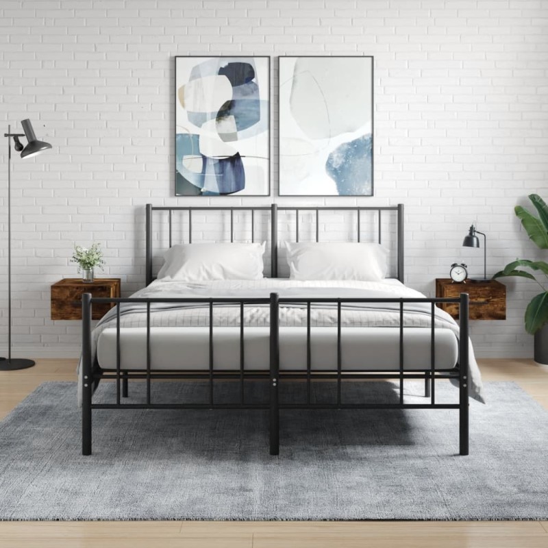 Tables de chevet murales 2 pcs chêne fumé 35x35x20 cm 625747625747