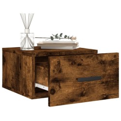 Tables de chevet murales 2 pcs chêne fumé 35x35x20 cm 625747625747