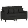 Ensemble de canapés 2 pcs avec coussins Noir Tissu 625751625751