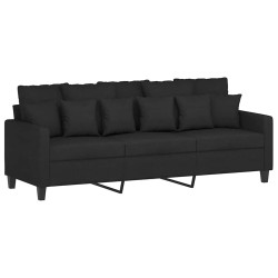 Ensemble de canapés 2 pcs avec coussins Noir Tissu 625751625751