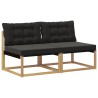 Sofa de milieu extérieur Bois d'acacia massif et Textilène 625753625753