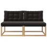 Sofa de milieu extérieur Bois d'acacia massif et Textilène 625753625753
