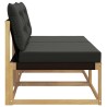 Sofa de milieu extérieur Bois d'acacia massif et Textilène 625753625753