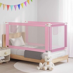 Barrière de sécurité de lit d'enfant Rose 160x25 cm Tissu 625754625754