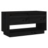 Meuble TV Noir 74x34x40 cm Bois de pin massif 625756625756