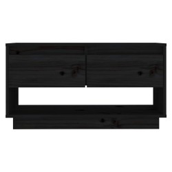 Meuble TV Noir 74x34x40 cm Bois de pin massif 625756625756