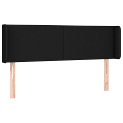 Tête de lit avec oreilles Noir 147x16x78/88 cm Tissu 625757625757