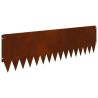 Bordure de Pelouse 10 pcs 103 x 30 cm Acier Rouillé 625760625760