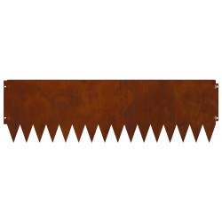 Bordure de Pelouse 10 pcs 103 x 30 cm Acier Rouillé 625760625760