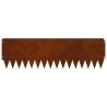 Bordure de Pelouse 10 pcs 103 x 30 cm Acier Rouillé 625760625760