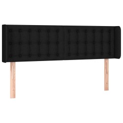 Tête de lit avec oreilles Noir 147x16x78/88 cm Tissu 625762625762