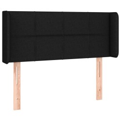 Tête de lit avec oreilles Noir 103x16x78/88 cm Tissu 625769625769
