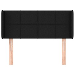 Tête de lit avec oreilles Noir 103x16x78/88 cm Tissu 625769625769