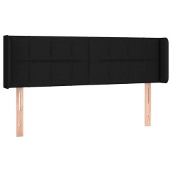 Tête de lit avec oreilles Noir 147x16x78/88 cm Tissu 625770625770