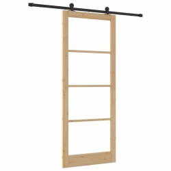 Porte coulissante ORKDAL Naturel et Noir 93 x 232 cm 625772625772