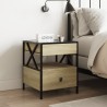 Table de chevet avec LED infini chêne sonoma 40x40x51 cm 625773625773