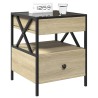 Table de chevet avec LED infini chêne sonoma 40x40x51 cm 625773625773