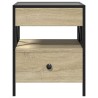 Table de chevet avec LED infini chêne sonoma 40x40x51 cm 625773625773