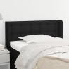 Tête de lit avec oreilles Noir 103x16x78/88 cm Tissu 625774625774