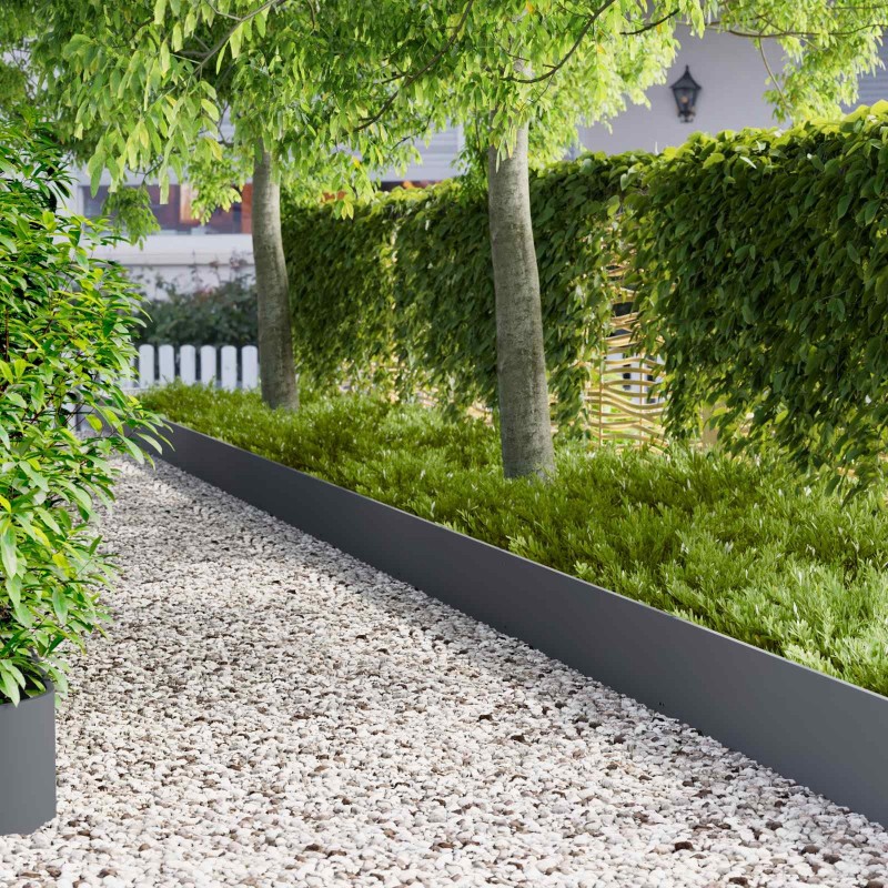 Bordure de Pelouse 10 pcs 103 x 30 cm Acier Anthracite 625776625776