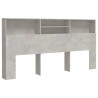 Armoire de tête de lit Gris béton 200x19x103,5 cm 625778625778