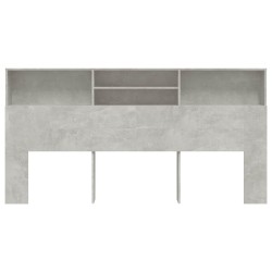 Armoire de tête de lit Gris béton 200x19x103,5 cm 625778625778