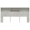 Armoire de tête de lit Gris béton 200x19x103,5 cm 625778625778