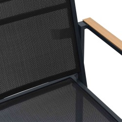 Chaises de jardin 2 pcs Noir et anthracite 53,5 x 59 x 77 cm 625785625785