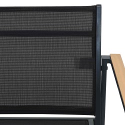 Chaises de jardin 2 pcs Noir et anthracite 53,5 x 59 x 77 cm 625785625785