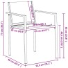 Chaises de jardin 2 pcs Noir et anthracite 53,5 x 59 x 77 cm 625785625785