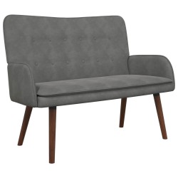 Sofa 2 places Gris foncé 115 x 61 x 87 cm Velours (V) 625789625789