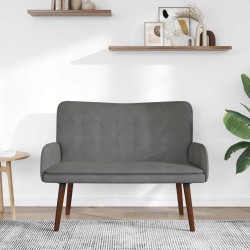 Sofa 2 places Gris foncé 115 x 61 x 87 cm Velours (V) 625789625789
