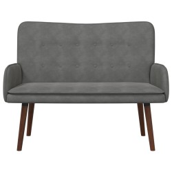 Sofa 2 places Gris foncé 115 x 61 x 87 cm Velours (V) 625789625789