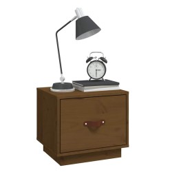 Tables de chevet 2pcs Marron miel 40x34x35cm Bois de pin massif 625792625792