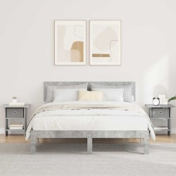 Table de chevet avec tiroir 2 pcs Gris béton 41 x 40 x 45 cm 625796625796