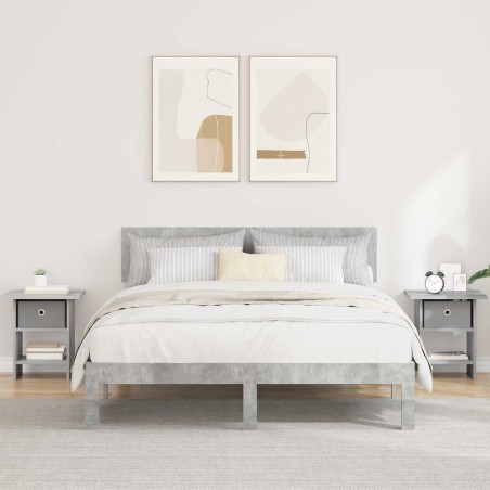 Table de chevet avec tiroir 2 pcs Gris béton 41 x 40 x 45 cm 625796625796