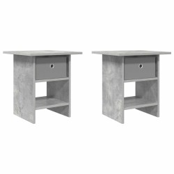 Table de chevet avec tiroir 2 pcs Gris béton 41 x 40 x 45 cm 625796625796