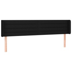 Tête de lit avec oreilles Noir 183x16x78/88 cm Tissu 625797625797