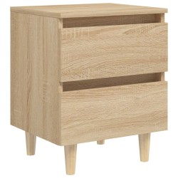 Table de chevet avec pieds en pin Chêne sonoma 40x35x50 cm 625798625798
