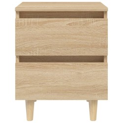 Table de chevet avec pieds en pin Chêne sonoma 40x35x50 cm 625798625798