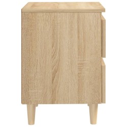 Table de chevet avec pieds en pin Chêne sonoma 40x35x50 cm 625798625798