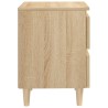 Table de chevet avec pieds en pin Chêne sonoma 40x35x50 cm 625798625798