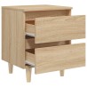 Table de chevet avec pieds en pin Chêne sonoma 40x35x50 cm 625798625798
