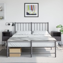 Tables de chevet 2 pcs noir 36x39x60,5 cm acier 625802625802