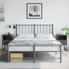 Tables de chevet 2 pcs noir 36x39x60,5 cm acier 625802625802