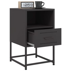 Tables de chevet 2 pcs noir 36x39x60,5 cm acier 625802625802