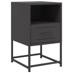 Tables de chevet 2 pcs noir 36x39x60,5 cm acier 625802625802